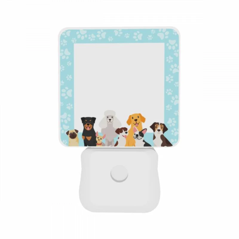 Night Light Set of 2, A group of dogs and a cat are standing in front of a white frame. Night Light Set Of 2, A Group Of Dogs And A Cat Are Standing In Front Of A White Frame. -Cute Night Light Shop 834b620976391db955cfeac6a6499be565ce02c5