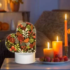 Love Acrylic Night Light, A Colorful Floral Pattern With Birds And Berries. -Cute Night Light Shop 83d8fe0cc2cff3667383cc32b117a13377377a6a