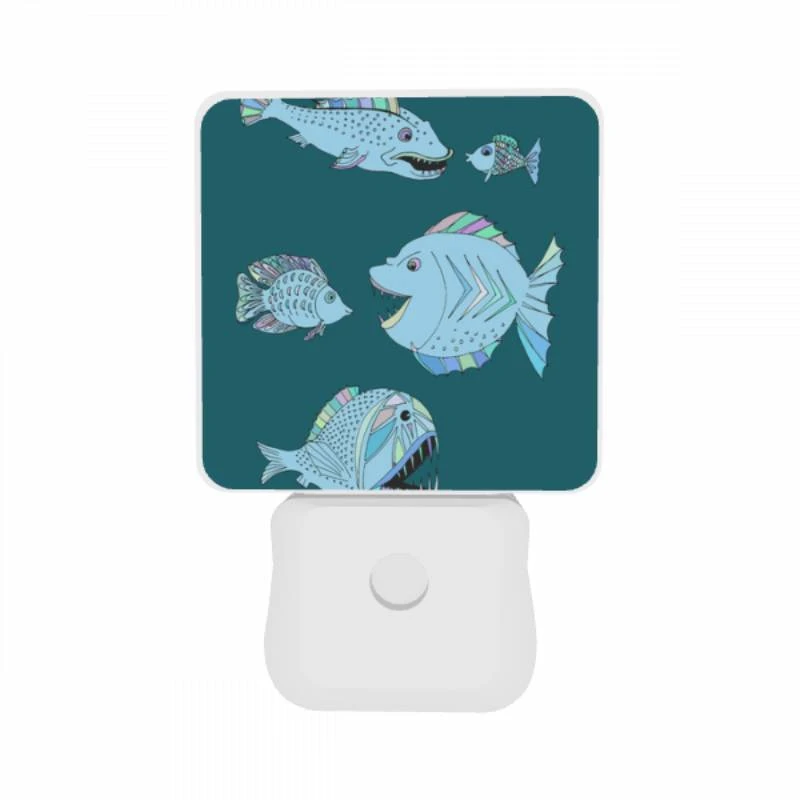 Night Light Set of 2, A colorful fish with a big mouth is shown with other fish. Night Light Set Of 2, A Colorful Fish With A Big Mouth Is Shown With Other Fish. -Cute Night Light Shop 8406f020a89aa97501afdb20624d64b97984148d