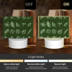 Rectangular Acrylic Night Light, A Collection Of Leaves In Various Shapes And Sizes. -Cute Night Light Shop 845aa7bf6d413de9f01085ed0c28bac19d4aeec3