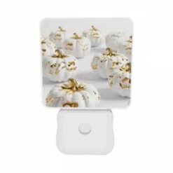 Night Light Set Of 2, A Group Of Gold And White Pumpkins. -Cute Night Light Shop 8515965fba8d18b8a1d99223874b3bb725120a1e