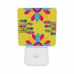 Night Light Set Of 2, A Colorful Flower With A Purple Center And Yellow Petals. 9 Night Light Set Of 2, A Colorful Flower With A Purple Center And Yellow Petals. -Cute Night Light Shop 8523570b47e49b498826c5febd1da19301d7e16e