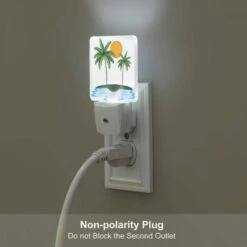 Night Light Set Of 2, A Sunny Day At The Beach With Two Palm Trees. -Cute Night Light Shop 85f033a68aff777edd827674a71744fb78262ae4