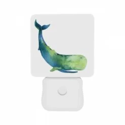 Night Light Set Of 2, A Blue And Green Whale Is Laying On The Ocean Floor. -Cute Night Light Shop 86e558fe1d65a08a6be57c1fbef539e6c712ef01