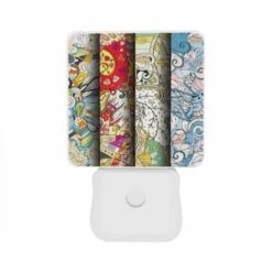Night Light Set Of 2, Three Colorful And Artistic Designs Are Displayed On A Wall. -Cute Night Light Shop 872b9ec0d04a8d73ece7688f8164d057c87a6f15