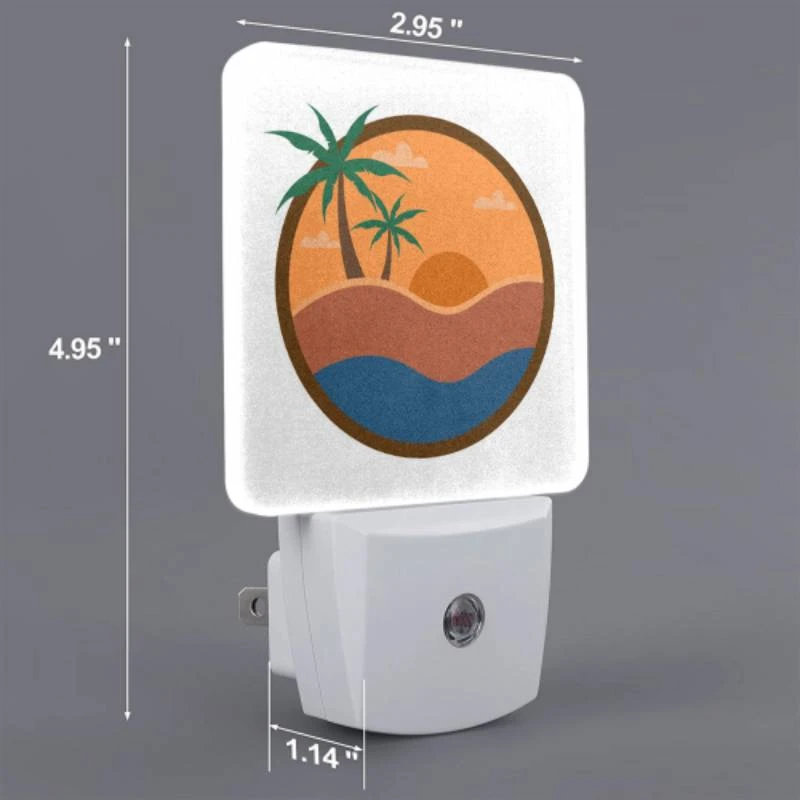 Night Light, A sunset scene with a beach and palm trees. Night Light, A Sunset Scene With A Beach And Palm Trees. -Cute Night Light Shop 88e0d7416fcfcff03caba1f21de4aa9a19ea0f06
