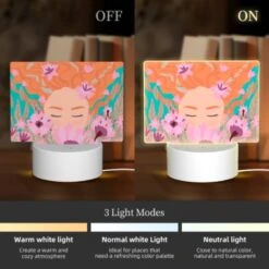 Rectangular Acrylic Night Light, A Woman With Red Hair Is Surrounded By Flowers. 4 Rectangular Acrylic Night Light, A Woman With Red Hair Is Surrounded By Flowers. -Cute Night Light Shop 89bc0d44c2281dc02b161c14192631e1fe029a29