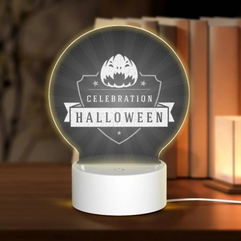 Round Acrylic Night Light, A logo for a celebration of Halloween. Round Acrylic Night Light, A Logo For A Celebration Of Halloween. -Cute Night Light Shop 89cf8bc4a8b373c4955283aa39ee0281cf4ca024