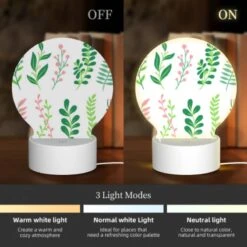 Round Acrylic Night Light, A Collection Of Six Different Plants 4 Round Acrylic Night Light, A Collection Of Six Different Plants -Cute Night Light Shop 8aa483dfb6c61cc26415e30ff38eae0bc2bf7249
