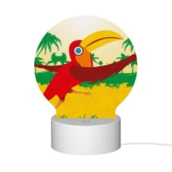 Round Acrylic Night Light, A Red Bird With A Yellow Beak Is Flying In The Air. -Cute Night Light Shop 8b3bf1e4e5b598a1a8c7a4acdb1492ee37021813