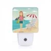 Night Light, A Woman In A Pink Shirt Is Standing On A Beach Holding A Purse. -Cute Night Light Shop 8bd77befc18144b8a729102156bfceadd8cdb349