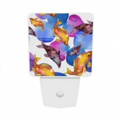 Night Light Set Of 2, A Painting Of Fish In A Blue And Pink Water. -Cute Night Light Shop 8c0fc5b292905ce047388a8de80ef94c5ef9010e