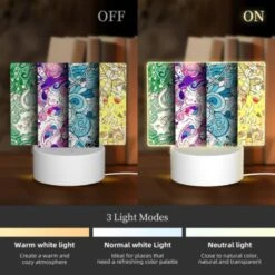 Rectangular Acrylic Night Light, Three Colorful Designs Are Displayed On A Wall. 4 Rectangular Acrylic Night Light, Three Colorful Designs Are Displayed On A Wall. -Cute Night Light Shop 8c36003e961d7900aa21b41723cbd89b6e3944cb