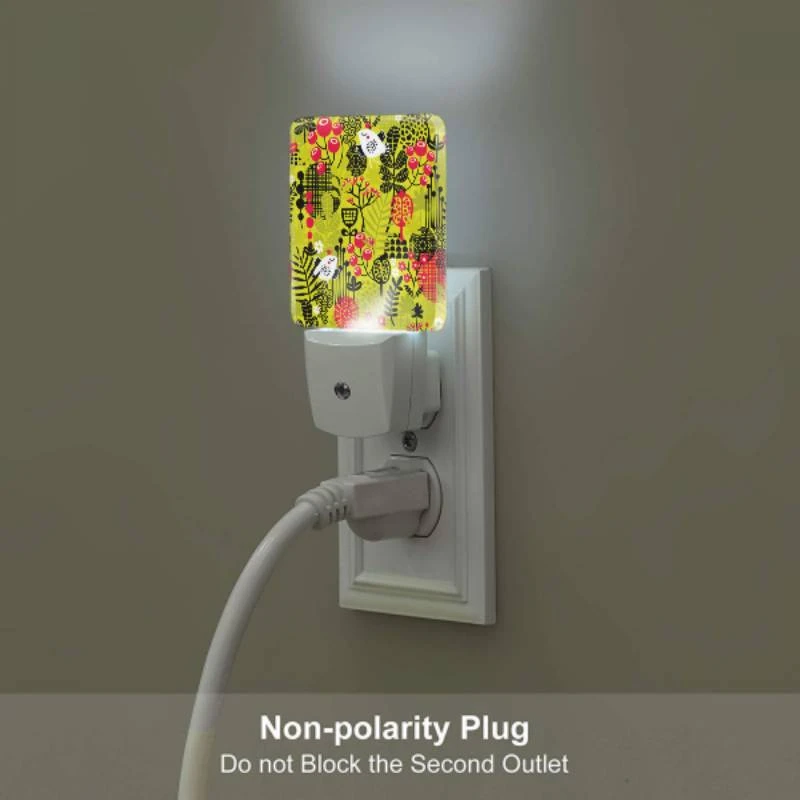 Night Light Set of 2, A colorful floral pattern with a bird and a frog. Night Light Set Of 2, A Colorful Floral Pattern With A Bird And A Frog. -Cute Night Light Shop 8d0e506b9e88c5098d7df235d46877e4ae13ddf7