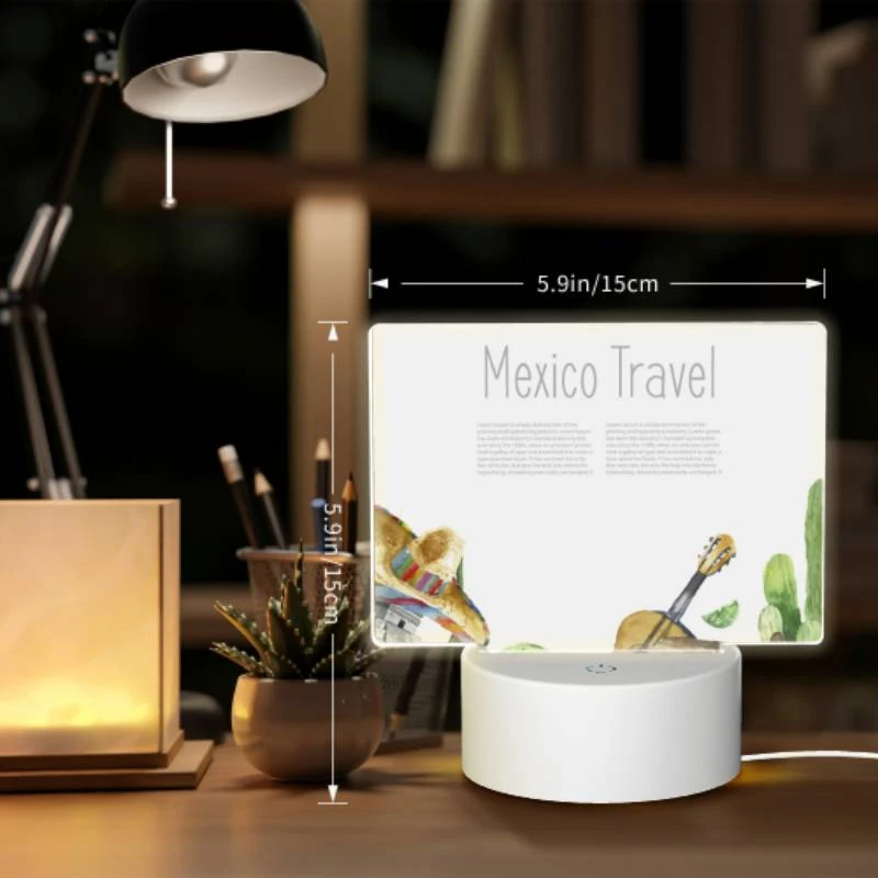 Rectangular Acrylic Night Light, A colorful poster advertising Mexico travel. Rectangular Acrylic Night Light, A Colorful Poster Advertising Mexico Travel. -Cute Night Light Shop 8df730a8fad2779af084daa6b4538fa3674b58c6