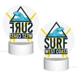 Round Acrylic Night Light, A Logo For Surf West Coast. -Cute Night Light Shop 8e35762f742e720c24712682f14341b9bd4bea95