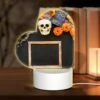 Love Acrylic Night Light, A Black Frame With A Skull And Pumpkins In The Background. -Cute Night Light Shop 8e70b188d07ee59b1f3691c8efa57b53789046fb