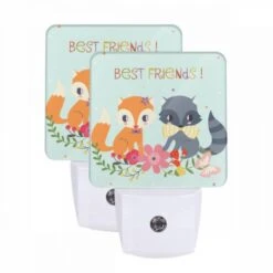 Night Light Set Of 2, Two Cartoon Animals