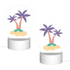 Round Acrylic Night Light, A Cartoon Drawing Of A Palm Tree On A Sandy Beach. 3 Round Acrylic Night Light, A Cartoon Drawing Of A Palm Tree On A Sandy Beach. -Cute Night Light Shop 8f38a6934982a2d3ff92ddd81910e85b51f51de5