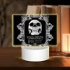 Rectangular Acrylic Night Light, A Poster For Halloween With A Skeleton On It. -Cute Night Light Shop 8f3a94cbe231ed23906ce766fe54f3ba848fb480