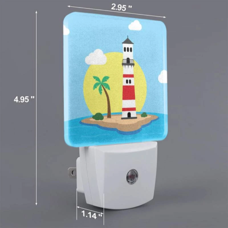 Night Light Set of 2, A lighthouse stands on a small island in the ocean. Night Light Set Of 2, A Lighthouse Stands On A Small Island In The Ocean. -Cute Night Light Shop 91308ff3e967fb458a11034b9562a7d9b650eed1