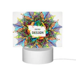 Rectangular Acrylic Night Light, A Colorful Design With The Words "For You Design" Written In The Center. -Cute Night Light Shop 91d3bc4c9da8fc9529abdac6b9f2040ea3f7bc30