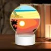Round Acrylic Night Light, A Beach Scene With A Sunset -Cute Night Light Shop 92eccf6a82e7377d09f8b6f093cb6f5cdd2ecc66