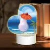 Love Acrylic Night Light, A Cocktail With A Cherry On Top Is Sitting On A Beach. -Cute Night Light Shop 9319445f886a37e656c6ef99f1744bf9038ce5a6