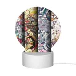 Round Acrylic Night Light, Three Colorful And Intricate Designs Are Displayed Side By Side. -Cute Night Light Shop 9341171fd94f4e22f8b72a0fc3660a6bb27ff46c