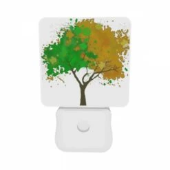 Night Light Set Of 2, A Tree With Green And Yellow Leaves. 9 Night Light Set Of 2, A Tree With Green And Yellow Leaves. -Cute Night Light Shop 93b97d0165594876327cfc957c7a2f283320fef6