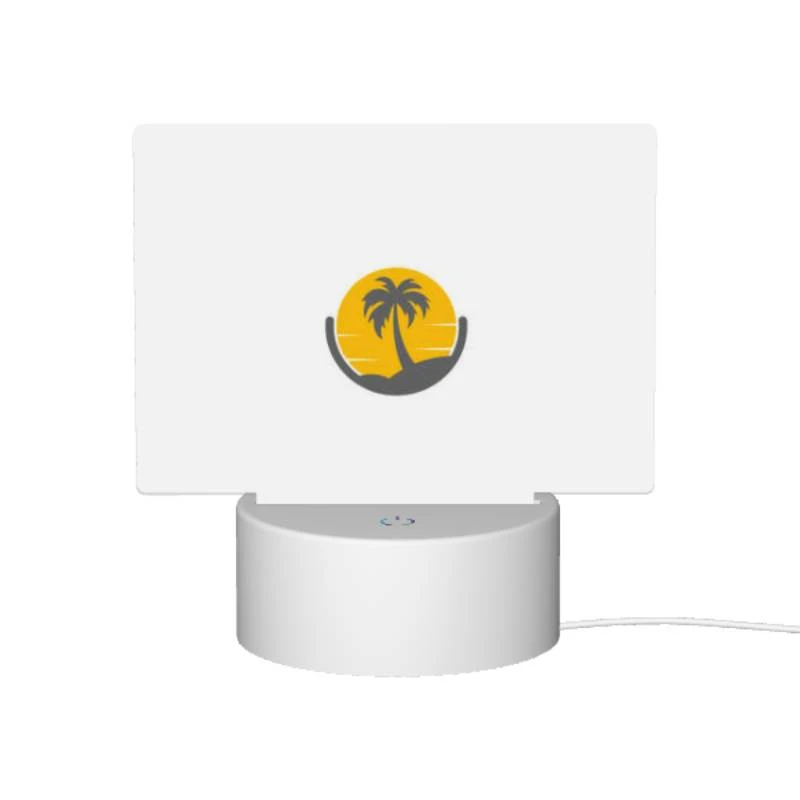 Rectangular Acrylic Night Light, A yellow and black logo of a palm tree on a white background. Rectangular Acrylic Night Light, A Yellow And Black Logo Of A Palm Tree On A White Background. -Cute Night Light Shop 952a1008dcedcd191d63a396b4167ca36a67ac9a