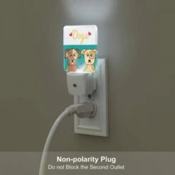 Night Light Set Of 2, Two Dogs Are Sitting Next To Each Other. -Cute Night Light Shop 954f1880e4fe3c421c2fe123b8aa8961783ab434