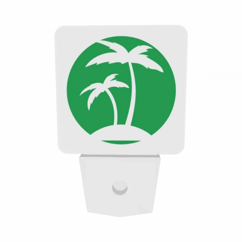 Night Light Set of 2, A green circle with two palm trees in it. Night Light Set Of 2, A Green Circle With Two Palm Trees In It. -Cute Night Light Shop 95ccca38191ccb34152bff3d8f07c43cdc8bd9aa