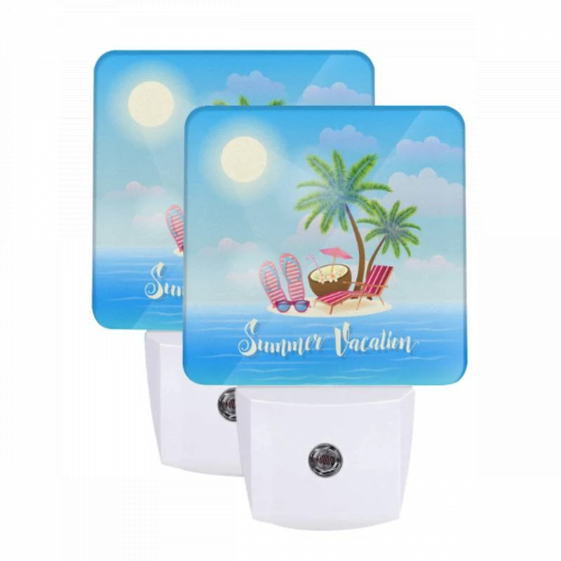 Night Light Set of 2, A cartoon of a beach with a palm tree Night Light Set Of 2, A Cartoon Of A Beach With A Palm Tree -Cute Night Light Shop 97a83da540392505c9573dff13c3831c9918e3ea