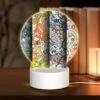 Round Acrylic Night Light, Four Different Colored Paintings Of Swirls And Designs. -Cute Night Light Shop 97e423ec2c15aad7a3e6fb99a13f394518471916