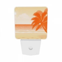 Night Light Set Of 2, A Palm Tree Is On The Beach. -Cute Night Light Shop 97f7423bd469c07932a3f3610962304230bbcc40