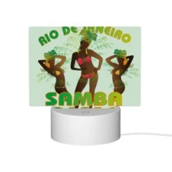 Rectangular Acrylic Night Light, A Colorful Advertisement For Rio De Janeiro Featuring Two Women In Bikinis. -Cute Night Light Shop 983a9be40558e0fad8509b065a7bcc09f76ed82e
