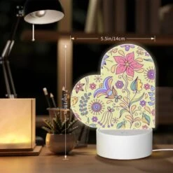 Love Acrylic Night Light, A Colorful Floral Pattern With Purple -Cute Night Light Shop 98528366216a8de326b9ea42beeddfd19ef0c1d3