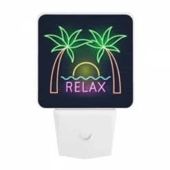 Night Light, A Neon Sign That Says "Relax" With Palm Trees In The Background. 9 Night Light, A Neon Sign That Says "Relax" With Palm Trees In The Background. -Cute Night Light Shop 98997a3374ad851a91694742c286afcbf06d1a42