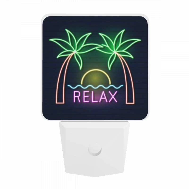 Night Light, A neon sign that says "Relax" with palm trees in the background. Night Light, A Neon Sign That Says "Relax" With Palm Trees In The Background. -Cute Night Light Shop 98997a3374ad851a91694742c286afcbf06d1a42
