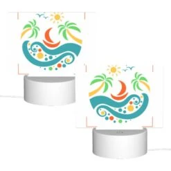 Rectangular Acrylic Night Light, A Colorful Image Of A Sun -Cute Night Light Shop 99368df855495313b8113da99c04edd3088f6cbd