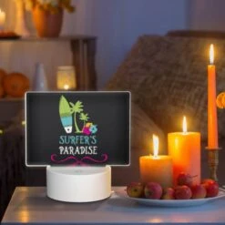 Rectangular Acrylic Night Light, A Logo For Surfer's Paradise. -Cute Night Light Shop 997744eba3943d05f895b5e44da6928c32ee2e97