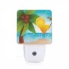 Night Light, A Cocktail Is Served On A Beach With Palm Trees And A Lemon In The Background. -Cute Night Light Shop 9a447ecd0fde6c5fd20d8c8ab1691b5c47755a2b
