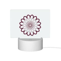 Rectangular Acrylic Night Light, A Purple Flower With A White Center. -Cute Night Light Shop 9ad420c9f17411ed9814eb631f16ec19ac516ddb