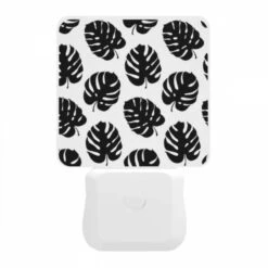 Night Light, A Pattern Of Leaves On A White Background. -Cute Night Light Shop 9b00d65cfe29063e9592727d5a5ab32363d1a3e9