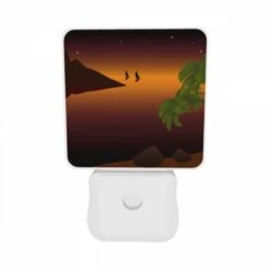 Night Light Set Of 2, A Sunset Scene With A Sailboat On The Water And Palm Trees In The Background. -Cute Night Light Shop 9b1fb44b5404731b984ef01a0643eee2628e4d55