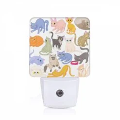 Night Light, A Collection Of Different Colored Cats.