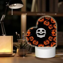 Love Acrylic Night Light, A Circle Of Pumpkins With A Skull In The Center. -Cute Night Light Shop 9b4d67687d10a71f7a1c48cfa7c43873a98b1eed