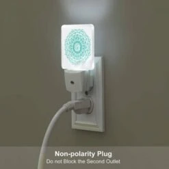 Night Light Set Of 2, A Blue And Green Flower Design. -Cute Night Light Shop 9c519721d319b86db47cc8e4bf943e8a6aee3f6f