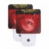 Night Light Set Of 2, A Halloween Night Party Poster With A Red Moon And Bats. 1 Night Light Set Of 2, A Halloween Night Party Poster With A Red Moon And Bats. -Cute Night Light Shop 9d1d955e454a1351b0ae550628f29737b74e9368
